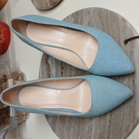 Wild Diva Shoes - Denim Heel